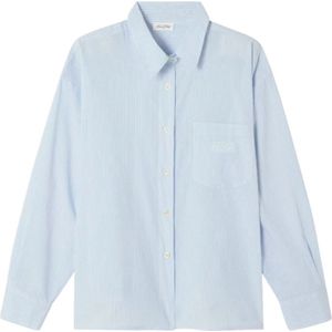 American Vintage, Dames, Blouses & Shirts, Blauw, Maat: S Katoen,