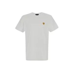 Versace Katoenen T-shirt met korte mouwen , White , Heren , Maat: XL