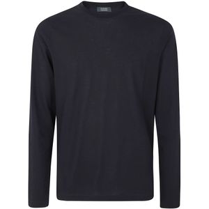 Zanone, Heren, Tops, Zwart, Maat: 2XL