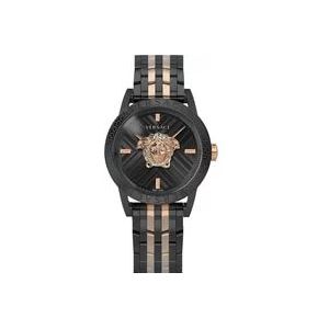 Versace Zwart Roségoud Quartz Horloge Code Restyling , Black , Heren , Maat: ONE Size