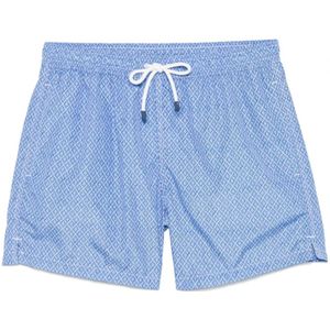 Fedeli, Heren, Badkleding, Blauw, Maat: 2XL Zijde,