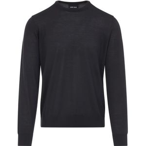 Giorgio Armani, Heren, Truien, Zwart, Maat: 2XL Wol,