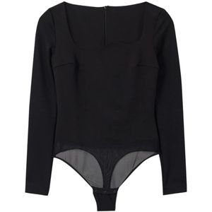 Undress Code, Dames, Tops, Zwart, Maat: L Viscose,