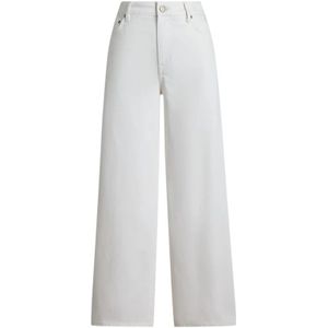 Ralph Lauren, Dames, Broeken, Wit, Maat: 3XS Leer,
