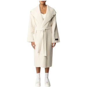 Elisabetta Franchi, Dames, Mantels, Beige, Maat: L Wol,