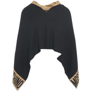 Moschino, Dames, Jassen, Zwart, Maat: ONE Size Wol,