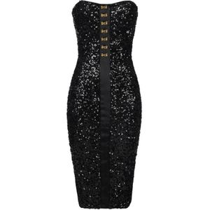 Elisabetta Franchi, Dames, Jurken, Zwart, Maat: XS Satijn,