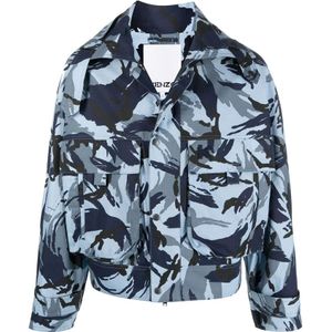 Kenzo, Heren, Jassen, Blauw, Maat: L Katoen,