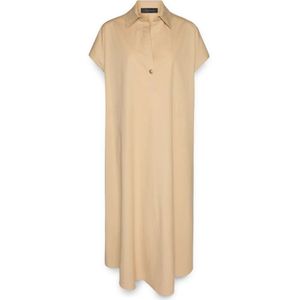 Elena Mirò, Dames, Jurken, Beige, Maat: S/M Katoen,