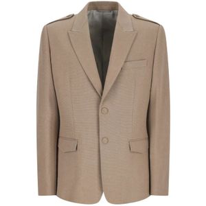 Dior, Heren, Jassen, Beige, Maat: M Leer,