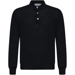 Lardini, Heren, Tops, Zwart, Maat: S Wol,