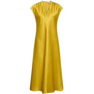 Soaked in Luxury, Dames, Jurken, Geel, Maat: XS Satijn,