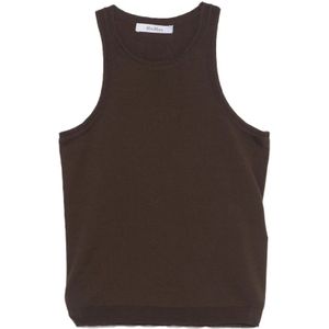 Max Mara, Dames, Tops, Bruin, Maat: M Katoen,