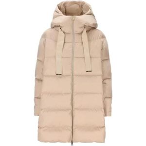 Herno, Dames, Jassen, Beige, Maat: 2XS Satijn,