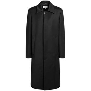 MM6 Maison Margiela, Heren, Mantels, Zwart, Maat: M Wol,