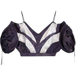 Isabel Marant, Dames, Blouses & Shirts, Blauw, Maat: S Viscose,
