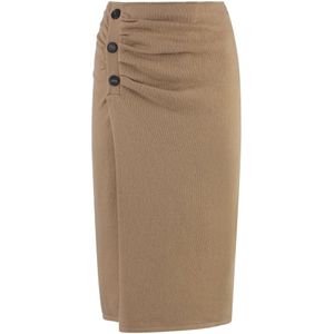 Malo, Dames, Rokken, Beige, Maat: XS Kasjmier,