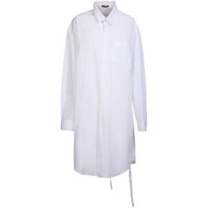 Ann Demeulemeester, Dames, Jurken, Wit, Maat: S Katoen,