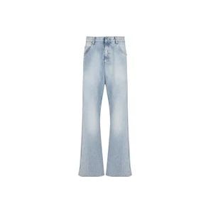 Balmain Cotton wide-leg jeans , Blue , Heren , Maat: W31