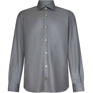 Franzese Collection, Heren, Overhemden, Grijs, Maat: 2XL