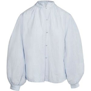 Hést, Dames, Blouses & Shirts, Blauw, Maat: XS Denim,