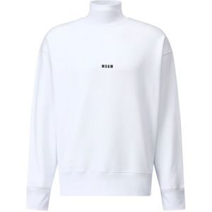 Msgm, Heren, Sweatshirts & Hoodies, Wit, Maat: S