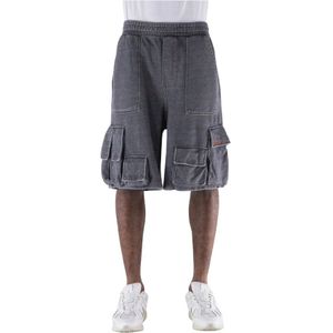 We11Done, Heren, Korte broeken, Grijs, Maat: L Denim,