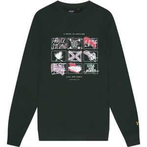 Lyle & Scott, Heren, Sweatshirts & Hoodies, Groen, Maat: XS Katoen,