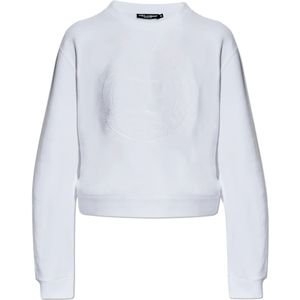 Dolce & Gabbana, Dames, Sweatshirts & Hoodies, Wit, Maat: 3XS