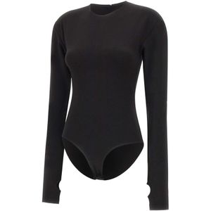 MM6 Maison Margiela, Dames, Tops, Zwart, Maat: S Viscose,