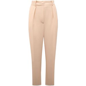 Elisabetta Franchi, Dames, Broeken, Beige, Maat: L Poliester,