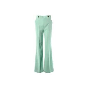 Pinko Groene Pantalon 98% Polyester 2% Elastaan , Green , Dames , Maat: XS