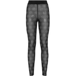 Philipp Plein, Dames, Broeken, Zwart, Maat: S Tulle,