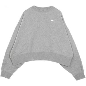Nike, Dames, Sweatshirts & Hoodies, Grijs, Maat: L Katoen,