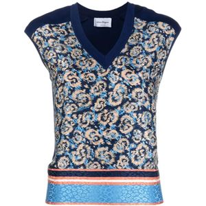 Ferragamo, Dames, Truien, Veelkleurig, Maat: L Katoen,