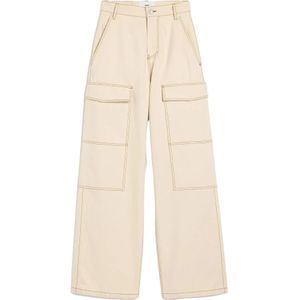 Ami Paris, Dames, Broeken, Beige, Maat: W26 Katoen,