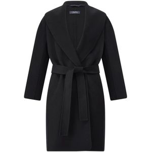 Max Mara, Dames, Mantels, Zwart, Maat: XS Wol,