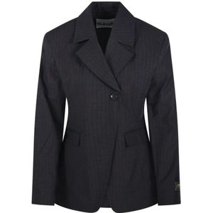 Ganni, Dames, Jassen, Zwart, Maat: L Viscose,