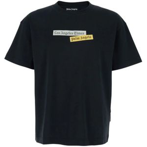 Palm Angels, Heren, Tops, Zwart, Maat: S