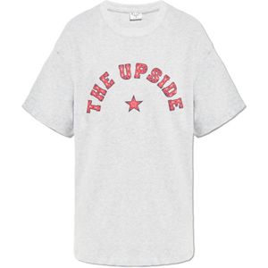 The Upside, Dames, Tops, Grijs, Maat: M Katoen,
