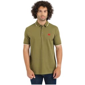 Hugo, Heren, Tops, Groen, Maat: M Katoen,