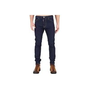 Dsquared2 Donkere Wassing Slim-Fit Jeans , Blue , Heren , Maat: XS