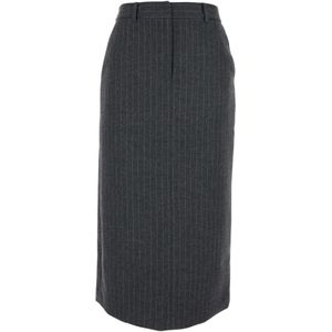 Dunst, Dames, Rokken, Grijs, Maat: M Leer,