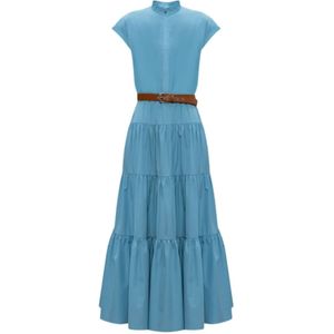 Max Mara, Dames, Jurken, Blauw, Maat: XS Katoen,