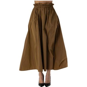 Herno, Dames, Rokken, Bruin, Maat: S Poliester,
