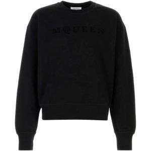 Alexander McQueen, Heren, Sweatshirts & Hoodies, Zwart, Maat: XL Katoen,