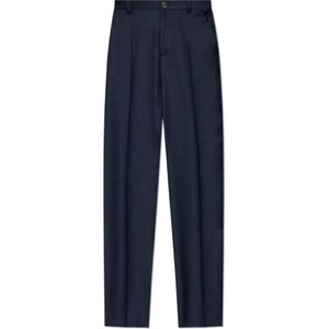 Versace, Heren, Broeken, Blauw, Maat: M Wol,