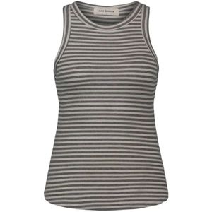 Sofie Schnoor - Julliesw - Tanktop - Gestreept Legergroen - Aansluitend Ontwerp