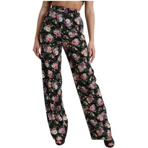 Dolce & Gabbana, Dames, Broeken, Veelkleurig, Maat: XS Katoen,
