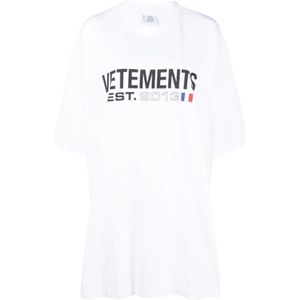 Vetements, Dames, Tops, Wit, Maat: S Katoen,